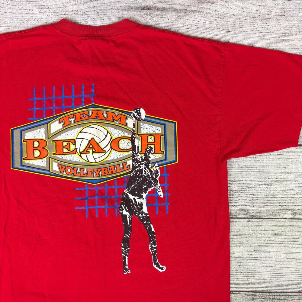 Vintage 1990s Towncraft Beach Volleyball Single Stitch T-shirt